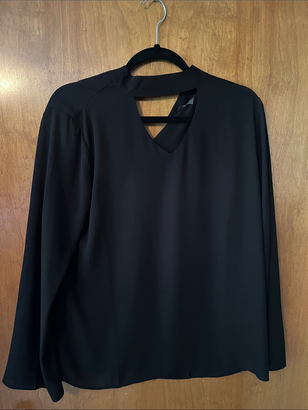 The Limited Small Black Long-Sleeve Keyhole Neck Blouse - Bundle